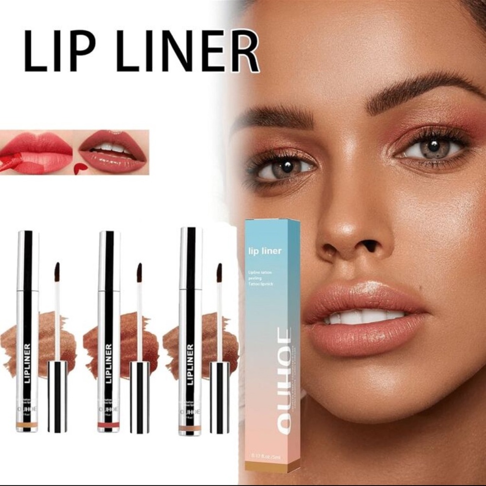 3X Light Brown Peel Off Lip Liner Tattoo - Picture 4 of 6
